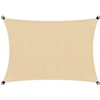 Vela Parasol Rectangular 3x4m Protección Solar Crema