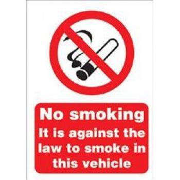Stewart Superior Auto “No Smoking” Sign, 210 mm × 260 mm Self‑Adhesive Vinyl – SB014SAV