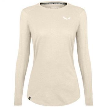Salewa Lavaredo Hanf Langarm-Tee für Damen, Größe 44, Farbe Beige