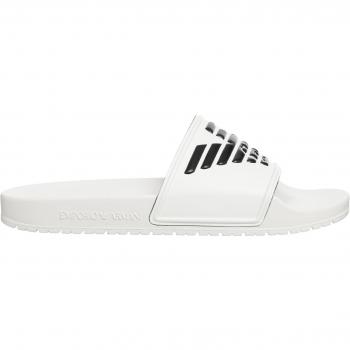 Emporio Armani Men's White Sliders Sandals