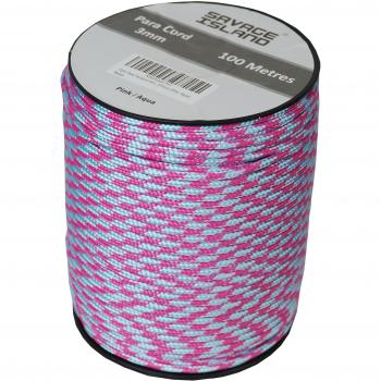 Savage Island 100m Paracord Reel for Army Camping, Tent Basha, Bivi Shelter Building, Hammock Gardening Bushcraft in Coyote