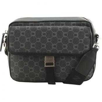 Mini-sacoche noire Chabrand en toile enduite et cuir 85028111