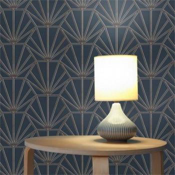 Papier peint à motifs carlo M1‑No.463 bleu or