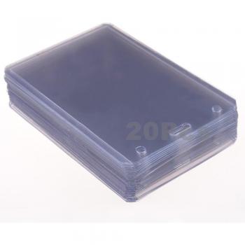 20-Pack Vertical Clear Plastic Badge Holder with Slot & Chain Holes (4.2 x 2.8)