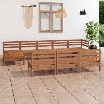 VidaXL Garten-Lounge-Set Honigbraun Kiefer massivholz 10-teilig