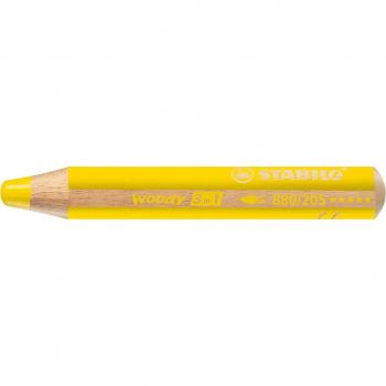 Stabilo Woody 3‑in‑1 Giallo 880/205 – Set da 5 Matite Colorate