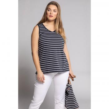 Plus Size 2 Pack of Striped V-Neck Tanks
