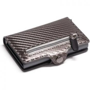 Metal Slim Wallet with Coin Pocket