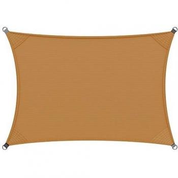 Sandfarbiges Sonnenabdeckungsegel Oxford Rechteck 2 × 4 m