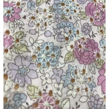 Tissu de coton riche africain brodé pour robe femme SD04