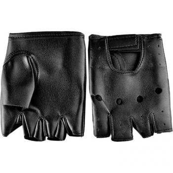 Men's Half Finger Faux Leather Gloves
