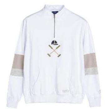 Sudadera blanca de hombre con dibujo frontal Harper y Neyer