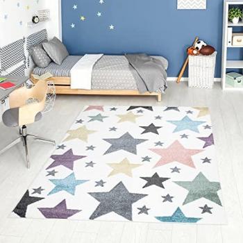 Carpet City Kinderteppich »ANIME903«, rechteckig, 11 mm, Blumen und Wolken