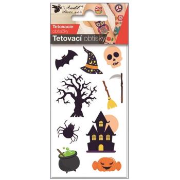 Halloweenské tetování: nálepka domu 6 × 10 cm