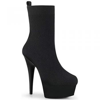 Pleaser Damen Delight 1002 Plateau-Stiefel mit Absatz – Schwarz, EU 40