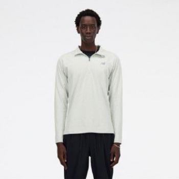Space Dye Felpa New Balance a zip media, tono greige, 53 S