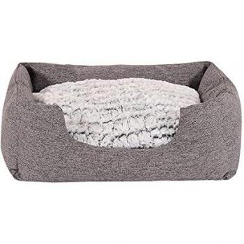 Lit pour Chien Gris Coussin réversible 60x50 cm