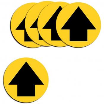 5 Pack Social Distancing Arrow Footprint Floor Tape – Health & Safety Indicator