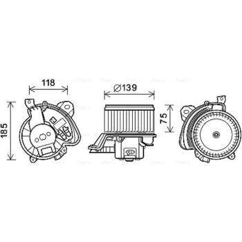 Ventilateur d'habitacle électrique AVA COOLING FT8433 12V