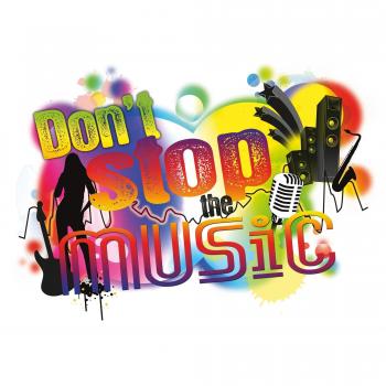 Komar Walltattoo Don't Stop the Music