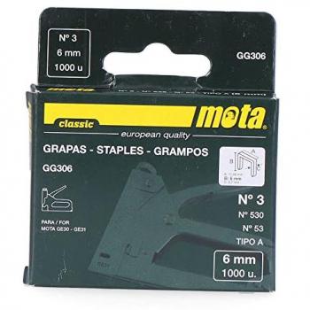Grapas 6 mm Nr. 3 – E3/89079, 1 000‑Packung – Gg306 Mota