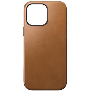 Funda Protectora de Cuero Liso para iPhone 16 Pro Max, Color Cobre