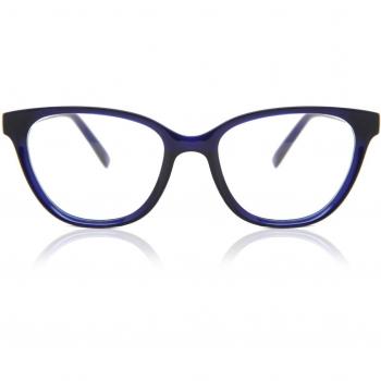 Cat Eye Full Rim Plastic Women’s Glasses Discount Blue Size 50, Free Lenses, HSA/FSA Insurance, Blue Light Block Available