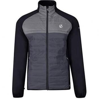 Antibakterielle Dare 2B Herrenjacke – wasserabweisend, steppt – Schwarz/Dunkelgrau/Aluminium