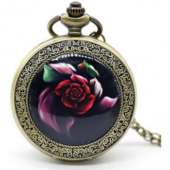 Bronze Fob Chain Quartz Pocket Watch