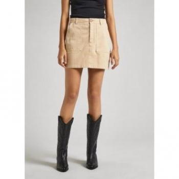 Pepe Jeans Falda Corta Becky Beige