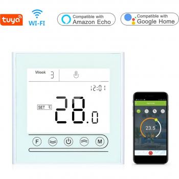 Tuya Intelligenter WLAN-Thermostat zur Regelung von Heizungen Energie sparen, kompatibel mit Sprachsteuerung