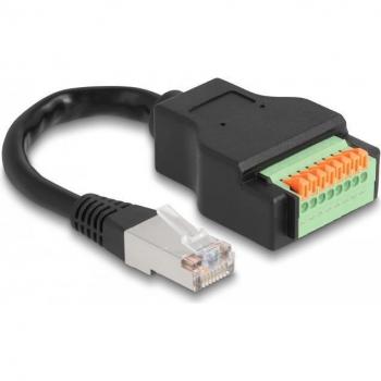 Cable de red RJ45 a terminales Cat.5e con pulsador