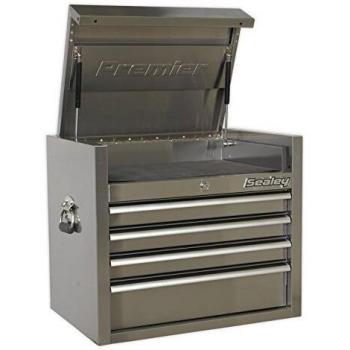 Sealey Premier Top Chest | 4 Drawer | Stainless Steel