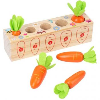 Madera y Matemáticas: Rompecabezas Montessori Zanahoria