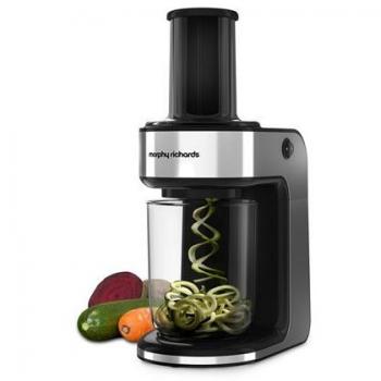 Dual-Blade Electric Spiralizer 432020 by Morphy Richards – Spaghetti & Ribbons (Silver/Black)