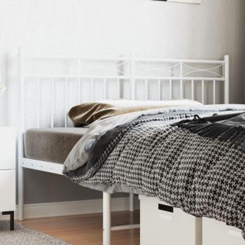 Testiera in Metallo Bianco per Letto 140 cm