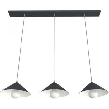 Chapeau Binario 42W 3XE27 Lumicom Metallo Antracite/Bianco D25