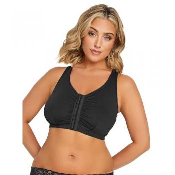 Yours Curve Black Front Fastener Bra – 34/36