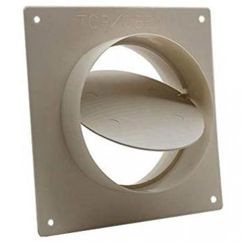 Rigid 4‑inch Duct Connector (Damper + Wall Plate) – Standard Size