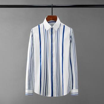 Camisa Ajustada con Cuello Bordado para Hombre