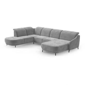 SIT & MORE Blues U-Form Wohnlandschaft, mit Kopfteilverstellung
