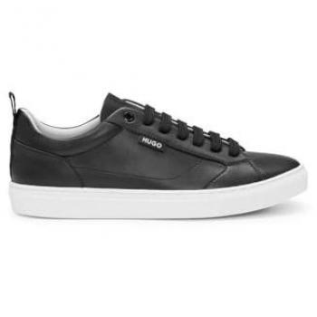 Hugo Morrie Tennis Femme Noir Simili Cuir