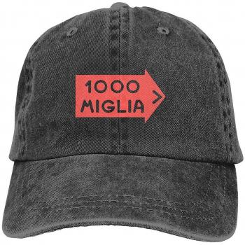 Gorra de Denim Trucker con Estampado Mille Miglia