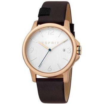 Copper Leather Quartz Wristwatch