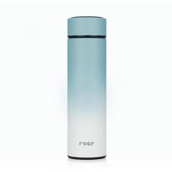 Reer Edelstahl‑Thermo Flasche 450 ml – Dual Color (Blau/Weiß)