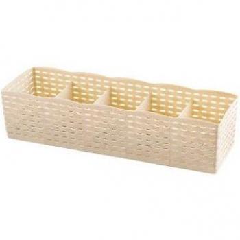 Rangement de bureau 5 pièces, couleur beige, grille fine