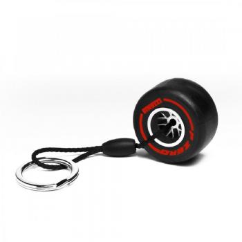 Pirelli Super Soft Tyre Keychain (Red)