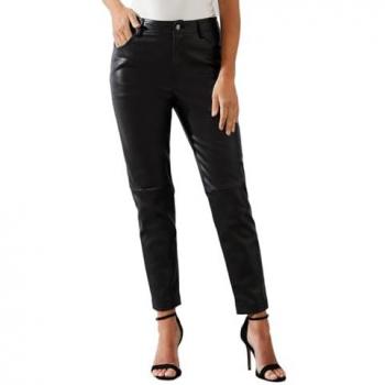 Petite Faux Leather Jeans