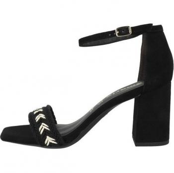 Sandali Tamaris Nero Open in Pizzo e Pelle