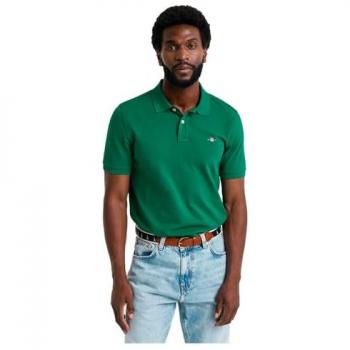 Polo Gant XL Verde Intenso Short Sleeve Reg Shield